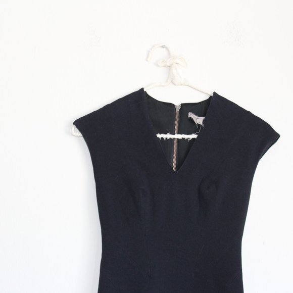 Helmut Lang Black Sheath Asymmetrical Dress - Picture 4 of 8